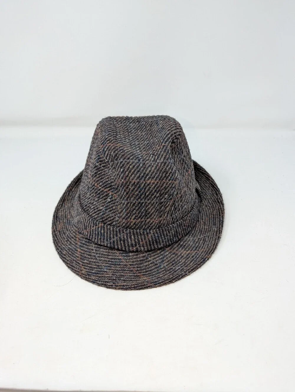 Vintage Totes Wool Blend Plaid Fedora Hat Size Large Men's 1990s